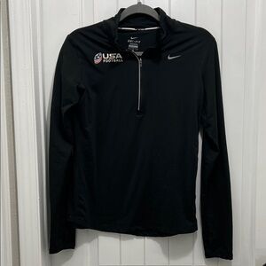 Nike Black USA Football Quarter-Zip Pullover